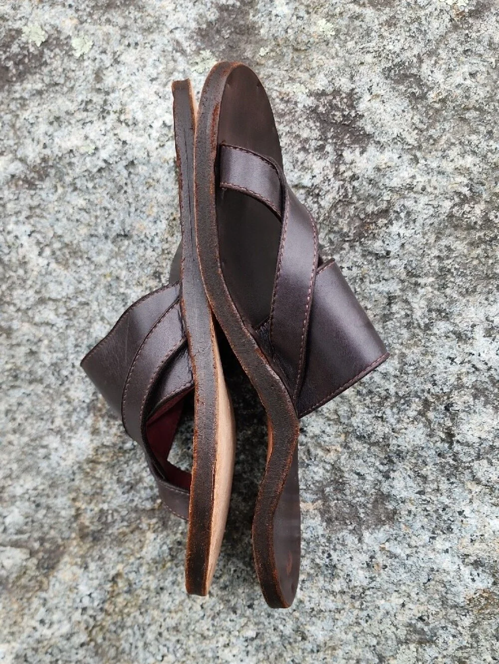 Men's Jutta Neumann Brown Leather Slide Sandals size 9 D